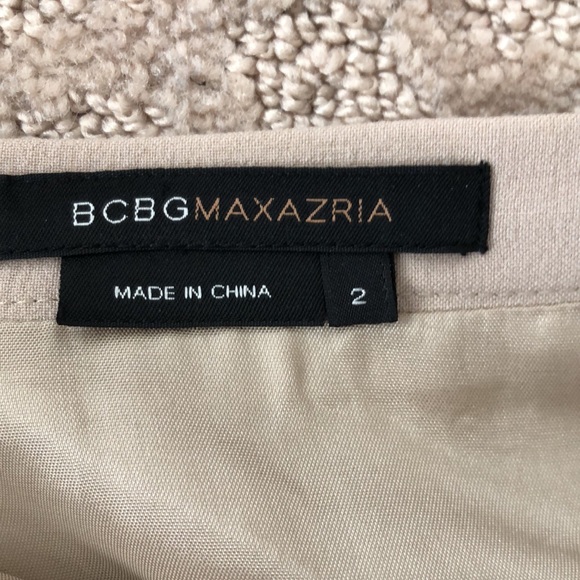 BCBGmaxazria | beige ruffle A-line mini skirt - Picture 8 of 12